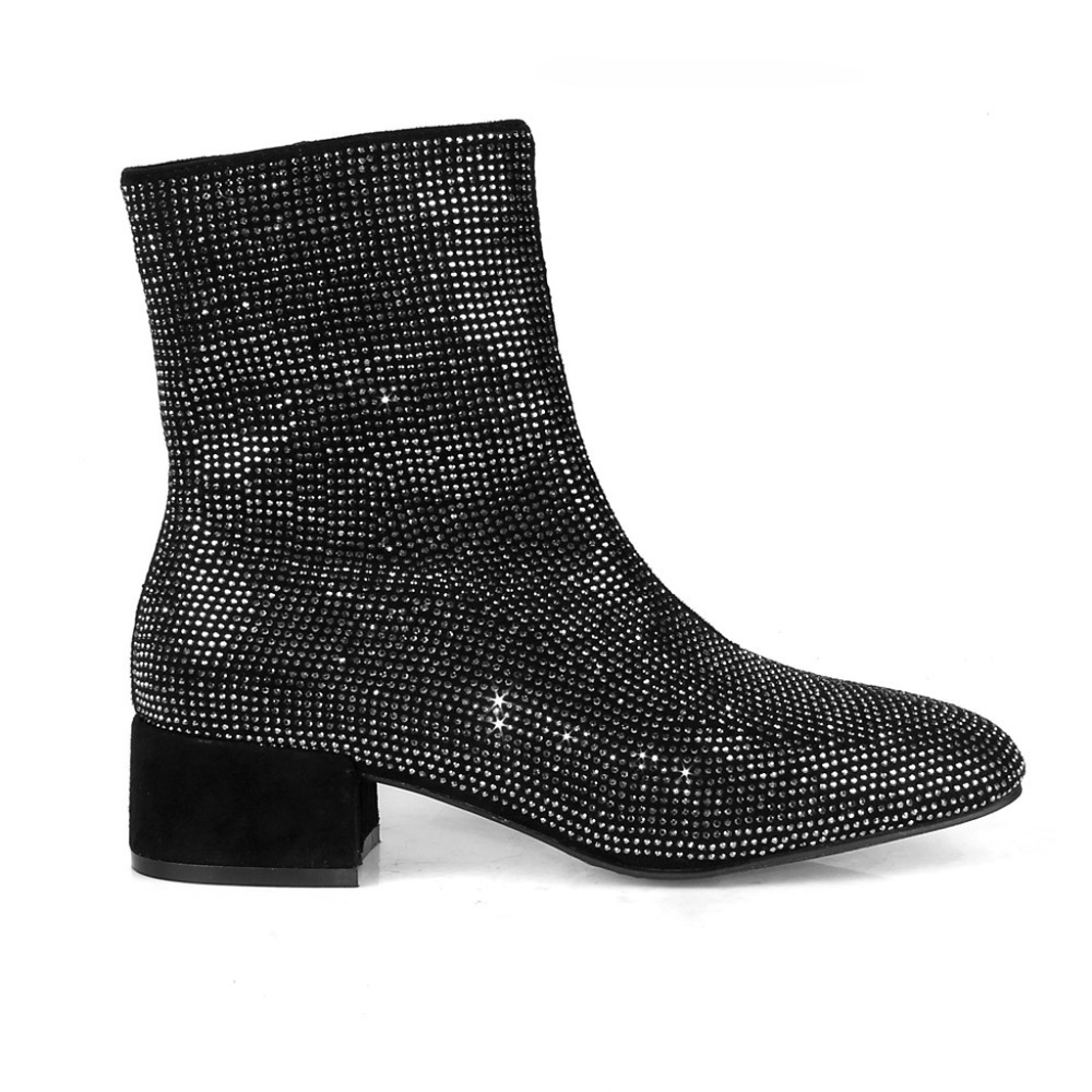 Fernie-01 Women's Rhinestone Ankle Booties